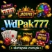 WdPak777 game casino-style image with slot machine, cards, dice, coins, jackpot wheel, and slotspak.com.pk domain at the bottom.