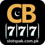 CB777 Game logo with slot-style 777 design and slotspak.com.pk website text at the bottom